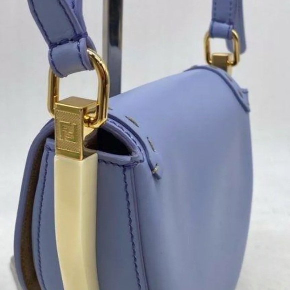 Fendi Purple Smooth Leather Moonlight Crossbody Saddle Bag- Retail Price: $2,100 - Picture 5 of 13